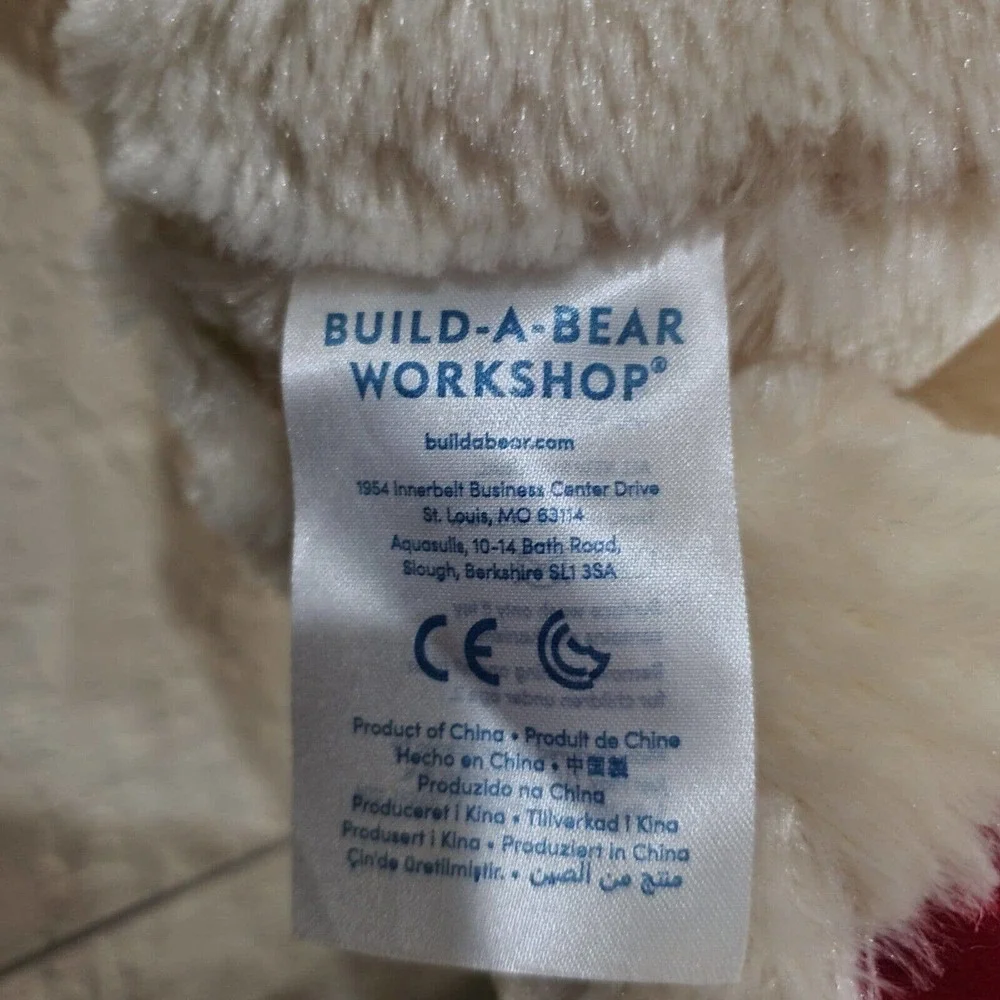 Build-a-Bear BAB National Teddy Bear Day 2019 Plush Bear Red Accents 15 inch